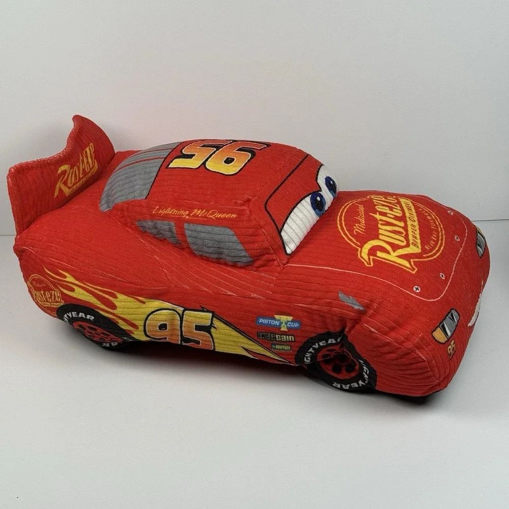 Disney Pixar Cars Lightning McQueen Plush Pillow Corduroy 16‎ Inch Red